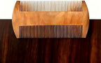 Men's Double-Sided Wooden Beard Comb, Premium Wood Grooming Comb for Mustache & Facial Hair Detangling, Smooth Anti-Static Beard Styling Comb for Daily Care