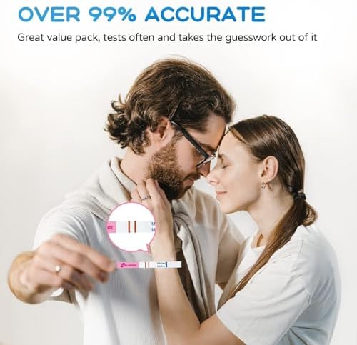 Pregnancy Tests with Cup, HEAL-CHECK Bulk Pregnancy Test Strips for Home Detection, Over 99% Accuracy, Individually Wrapped, Extra-Wide 5mm HCG Test Kit Comfortable Grip, 25 Count, Pruebas De Embaraz