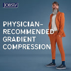 JOBST forMen Compression Socks 20-30 mmHg Knee High, with SoftFit Band, Closed Toe, Black, Large
