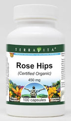 Rose Hips (Certified Organic) - 450 mg (100 Capsules, ZIN: 518698)
