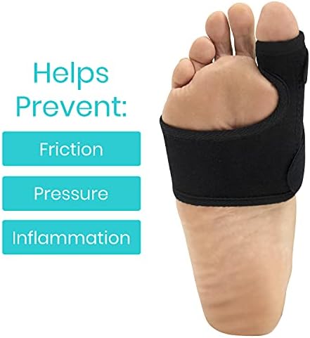 Vive Bunion Brace (Pair) - Big Toe Corrector Straightener with Splint - Hallux Valgus Pad, Joint Pain Relief, Alignment Treatment - Orthopedic Sleeve Foot Wrap Support for Men and Women (Black)
