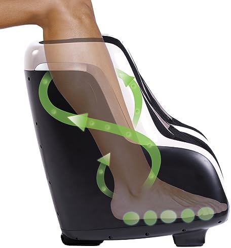 Human Touch Reflex SOL Foot & Calf Massager w/Heat - HSA Approved - Plantar Fasciitis Relief + Circulation + Shiatsu Deep Kneading + Vibrating for Stress - Adjustable for Women & Men up to Size 12
