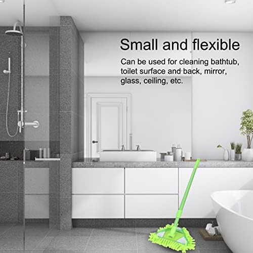 Extendable Mop, 37 Inch Wall Mop with Long Handle, Chenille Microfiber Cleaning Head Wall Mop, 180 Degree Rotatable Triangular Cleaning Mop Home Wall Ceiling Floor Cleaning
