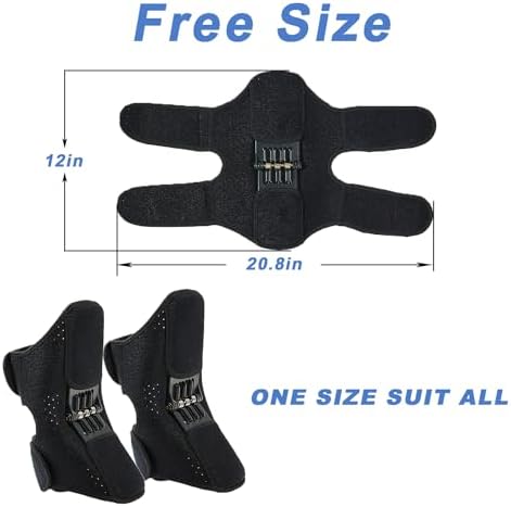 Joint Support Knee Pads - Power Lift Knee Stabilizer Pads - Powerful Rebound Spring Force Knees Protection Booster - Breathable Non-Slip Joint Knees Support Brace for Exercising, Squat, Climbing