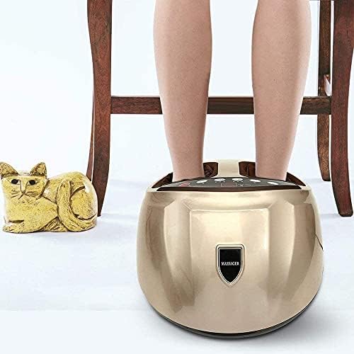 Foot Massager Machine with Heat, Electric Shiatsu Foot Massagers with Air Compression, Deep Kneading Therapy for Plantar Fasciitis Relief, Suitable for Home/Office Use, Gold