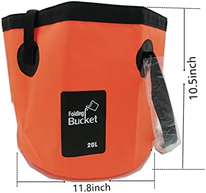 MIZORLIE Collapsible Buckets, Camping Water Storage Container 5 Gallon(20L) Portable Folding Bucket Wash Basin