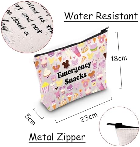 JXGZSO Emergency Snacks Food Storage Bag Foodie Reusable Zipper Pouch Food Safe Bag Snack Lover Gift (Emergency snacks 2)