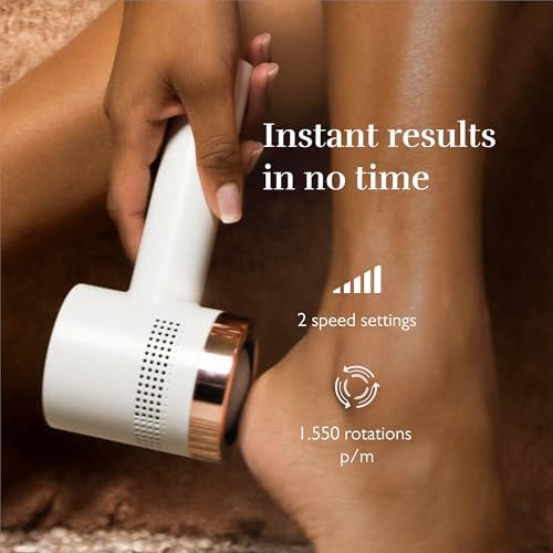 Silk'n Electric Callus Remover for Feet, Mess-Free Vacuum Foot File, Rechargeable Pedicure Tool with 3 Grinding Discs & 2 Speeds, Removes Dead Skin, Cracked Heels & Hard Calluses, USB-C