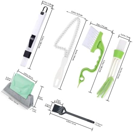 iplusmile Window Gap Cleaning Brush Set 8 Pieces Crevice and Groove Household Cleaning Brushes for Window Tracks Tile Slots Blinds and Narrow Space