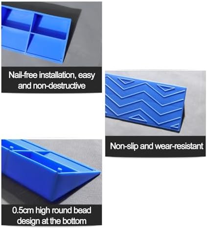 Threshold Ramp with Non-Slip Surface, Portable Wheelchair Ramp, Curb Ramps for Sweeping Robot, Wheelchairs, Bicycles, Scooters(1cm/0.3in)