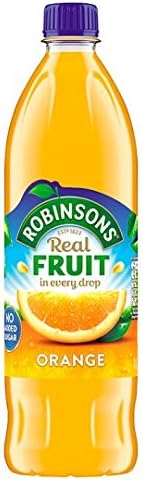 Robinsons Orange No Sugar Added 1L (Pack of 2)