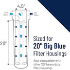 Pentair Pentek WS-20BB, 20" Big Blue Water Softener Cartridge, 20" x 4.5"