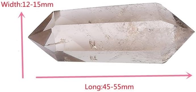 Crystal Stone 1PC Natural Smoky Quartz Crystal Hexagonal Double Terminated Points Mineral Jewelry Gift Presents