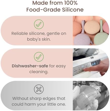 Pacifier Holder Case, Pack of 2 Baby Silicone Pacifier Holder Case, Protective Storage Container Attaches to Strollers & Diaper Bags (Color 1)