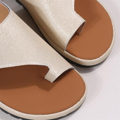 Womens Summer Flip Flops, Women Adjustable Open Toe Breathable Bunion Correction Sandals, Summer Outdoor Hiking Walking Beach Sandals, for Girlfriends and Mother