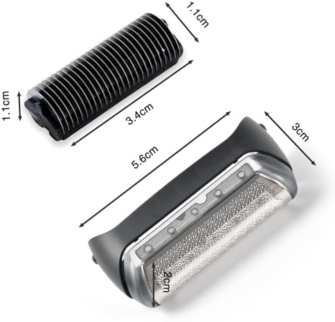 10B Foil & Cutter Replacement Head for Braun series 1/cruzer foil & cutter,10B 20B Replacement Head Compatible with Braun Series 1000 2000 Electric Shaver 170 180 190 1715 1735