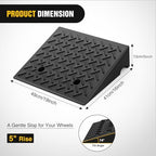 Nilight Rubber Curb Ramps, 5 Inches Rise Height Heavy Duty Rubber Threshold Ramp, Portable Driveway Ramps for Cars Wheelchairs Scooter Lawn Mower, 7000lbs Load Capacity, 2 Pack