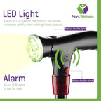 Smart Walking Cane with LED Light - Foldable, Adjustable Cane with Flashlight & Alarm for Seniors, Men & Women - Self Standing Tripod Cane - Collapsible Travel Support Stick