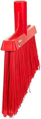 Vikan 29164 Flagged, Soft Angled Broom Red