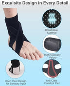 Adjustable AFO Brace for Drop Foot Relief - Medical Foot Drop Orthotic Support for Stroke Recovery, Plantar Fasciitis & Walking Stability - Breathable Lightweight (Men/Women), Right