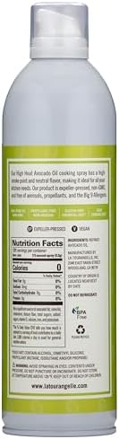 La Tourangelle, Avocado Oil Spray, All-Natural Handcrafted from Premium Avocados, Great for Cooking, Butter Substitute, and Skin and Hair Care, Spray Cooking and Grilling Oil, 13 fl oz