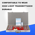 NICHOY 266 Pcs Optical Trial Lens Set Kit,Metal Rim Aluminum Case,Large Aperture Optometry Box, Metal Ring Lens Box,High Light Transmittance,Insert Optometry Box(Color:Sliver,Size:266pcs)