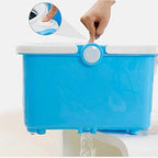 Rotating mop Double Drive Household Wet and Dry Plus Thick Mop Bucket, 2 mop Heads Metal Basket