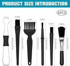 6PCS Keyboard Brush Cleaner Kit with Keycap Puller & Switch Puller, PP Handle Nylon Small Space Dust Removal Anti Static Brush for Computer Keyboard Electrical Appliance Seam Motherboard Camera