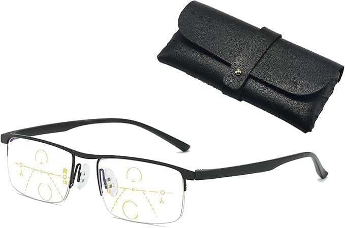 High Hardness Anti Blue Light Intelligent Zoom Auto Zoom Dual Focus Multi-focal Adjustable Reading Glasses for Far and Near