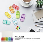 1pc Portable Pill Organizer for Daily Medication Storage Compact Travel Case for Easy Carrying and Organization