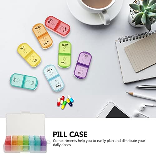 1pc Portable Pill Organizer for Daily Medication Storage Compact Travel Case for Easy Carrying and Organization