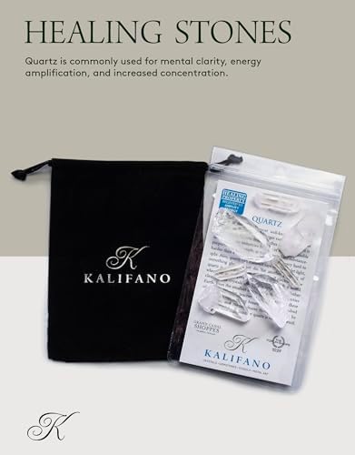 KALIFANO Museum Grade Quartz Points Bundle (500+ Carats) - Bulk High Energy Raw Lemurian Reiki Cuarzo Crystal Used for Clarity and Purpose - Information Card Included (Family Owned & Operated)