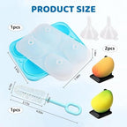 4PCS Mango Mold, Mango Molds Silicone and Fruit Molds, 4-Cavity Fruit Pastry Mold for Chocolate, Candy, Jelly, Ice Cream and Baking Projects