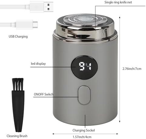 Mini Portable Electric Shaver for Man Women,USB Rechargeable Waterproof Electric Razor,Pocket Single Trimmer for face Hair for car, Travel, Office,Home use,Business Trip (Black),Gifts for Men Women