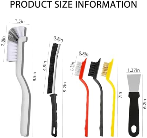 Crevice Cleaning Brush - Grout Scrub Brush, House Cleaning Supplies, Gap Cleaning Tools, Home Essentials, Gifts for Women Men, Hard Bristle Crevice Cleaner Brush for Household Use, Bathroom(11Pcs)