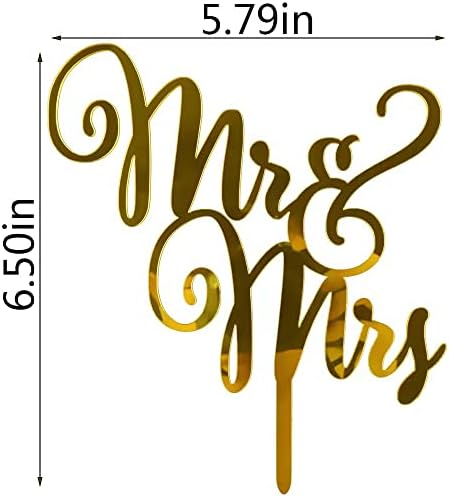 Acrylic Mr & Mrs Cake Topper,Bride and Groom Cake Topper, Wedding or Anniversary party Decoration Supplies