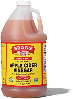 Bragg Organic Apple Cider Vinegar 64oz with the Mother + Bragg Liquid Aminos All-Purpose Seasoning 128oz