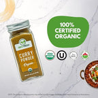 Geo-Fresh Organic Curry Powder – 1.76 oz (50g) – Organic Curry Powder – Curry Seasoning – Indian Curry Powder – USDA Certified – Kosher, Non-GMO, Gluten-Free – Authentic Yellow Curry Blend