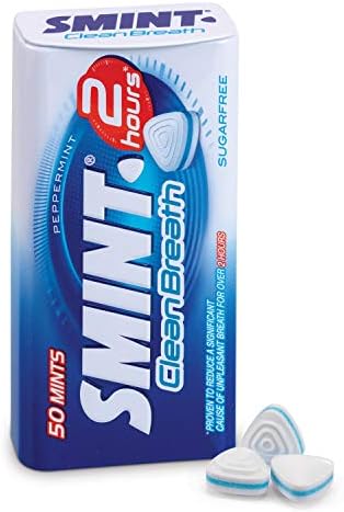 Smint Breath Mints | Smint 2 Hours Clean Breath Peppermint | Pack of 12 Smint breath mints | Sugar Free Mints | Smint Mints | 14 Oz | 420 Gr