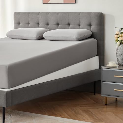 Lazyzizi Mattress Wedge Only, 7-Inch King Inclined Bed Wedge Mattress Topper for Acid Reflux, GERD, Neck & Back Pain, Snoring, Adjustable Elevator Under Mattress Support for Bedroom