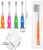 Newday 100 Pack Kids Toothbrush Bulk Soft Bristles Toddler Cute Toothbrush with Suction Cup, Includes Travel Covers, Individually Wrapped Toothbrushes for Kid Home School Daycare Camp (Shark)