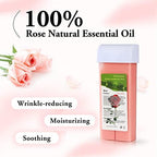 Rose Roll on Hair Removal Wax Refill Cartridges for Sensitive Skin, Rolling Waxing Kit for Women's Body, Legs, Arms at Home - 4 Pack (14.1 OZ)