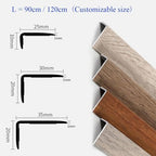 4ft L Molding Stair Nosing Edge Trim 3ft Wood Grain Stair Nose Transition Strip Metal Stair Treads Stair Edge Protector for Wood/Vinyl/Tile Stairs(Grey Oak,900 * 25 * 10mm)