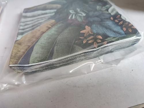 Zelten Colored Paper Napkins, 20 Count Shabby Chic Napkins for Wedding, Dinner Tea Party Shower (Fern Ⅱ)