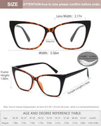 EYEURL 4-Pack Cat Eye Reading Glasses for Women Blue Light Glasses Stylish Computer Readers for Women