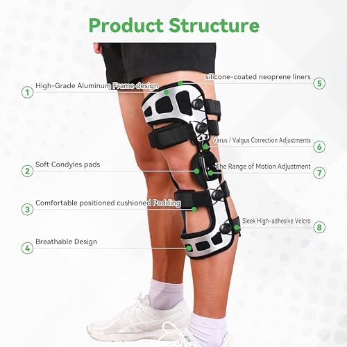 Orthomen OA Knee Brace, Knee Support Brace for Osteoarthritis, Unloading, Arthritis Pain and Knee Support Ideal for Men and Women (XL-Right)