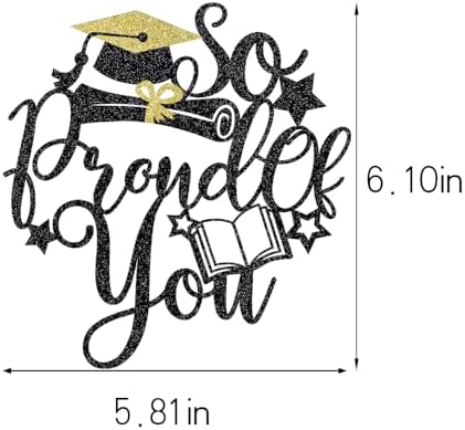 So Proud of You Cake Topper, Congrats Grad Cake Decorations, 2025 Graduation Party Cake Decoration You Did It Graduations Cake Topper, Senior High School Graduation Party Decoration Supplies