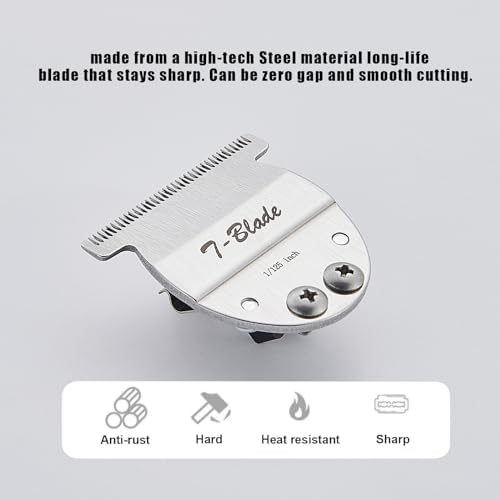 Wide T-Blade Compatible with Oster Finisher Trimmer Model 59 and T-Finisher Trimmer,For Creating Clean Hairlines or Grooming Small Pets Cuts Hair to 1/125"-0.2mm(2Pack)