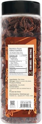 Soeos Star Anise Seeds 6oz (170g), Non-GMO Verified, Great for Baking and Tea, Anis Estrella, Whole Chinese Star Anise Pods, Dried Anise Star Spice