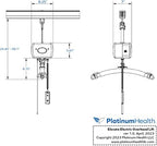 Platinum Health Elevate 440 Professional Overhead Patient Lift System. Hospital-Graded Ceiling Lift with Freestanding Gantry. Outperforms Obsolete - Style Sling Lifters. Easy Tool-Less Setup.